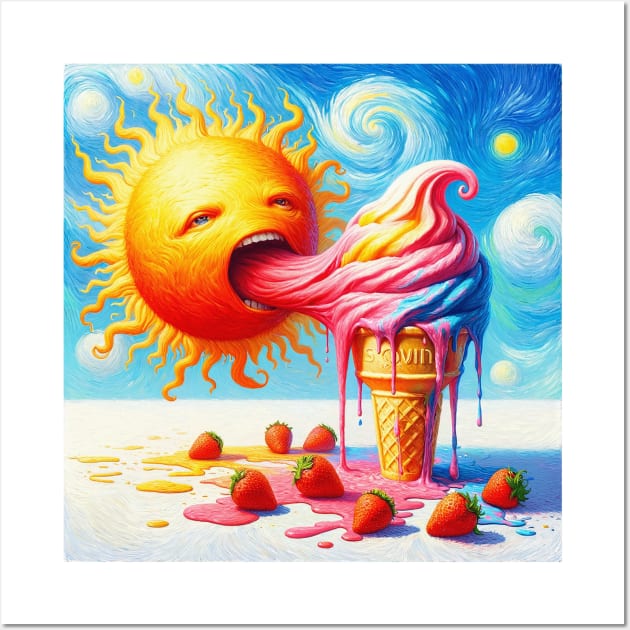 Ice Cream Sun Wall Art by Sideways Tees